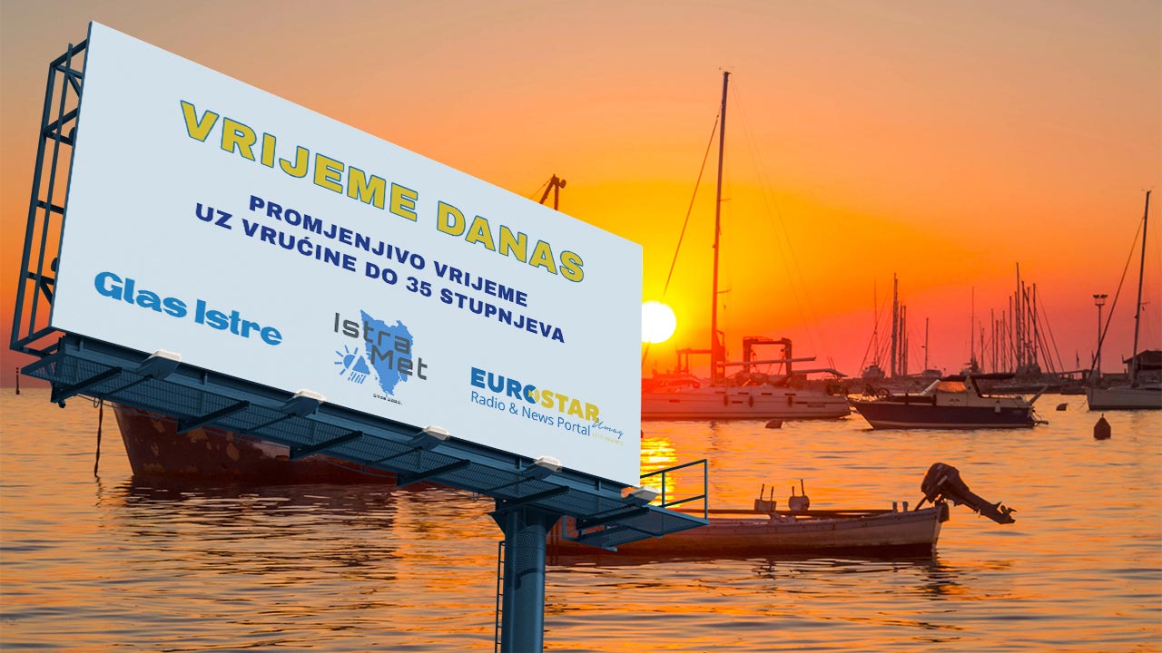 Promjenjivo vrijeme u Istri uz vrućine do 35 stupnjeva