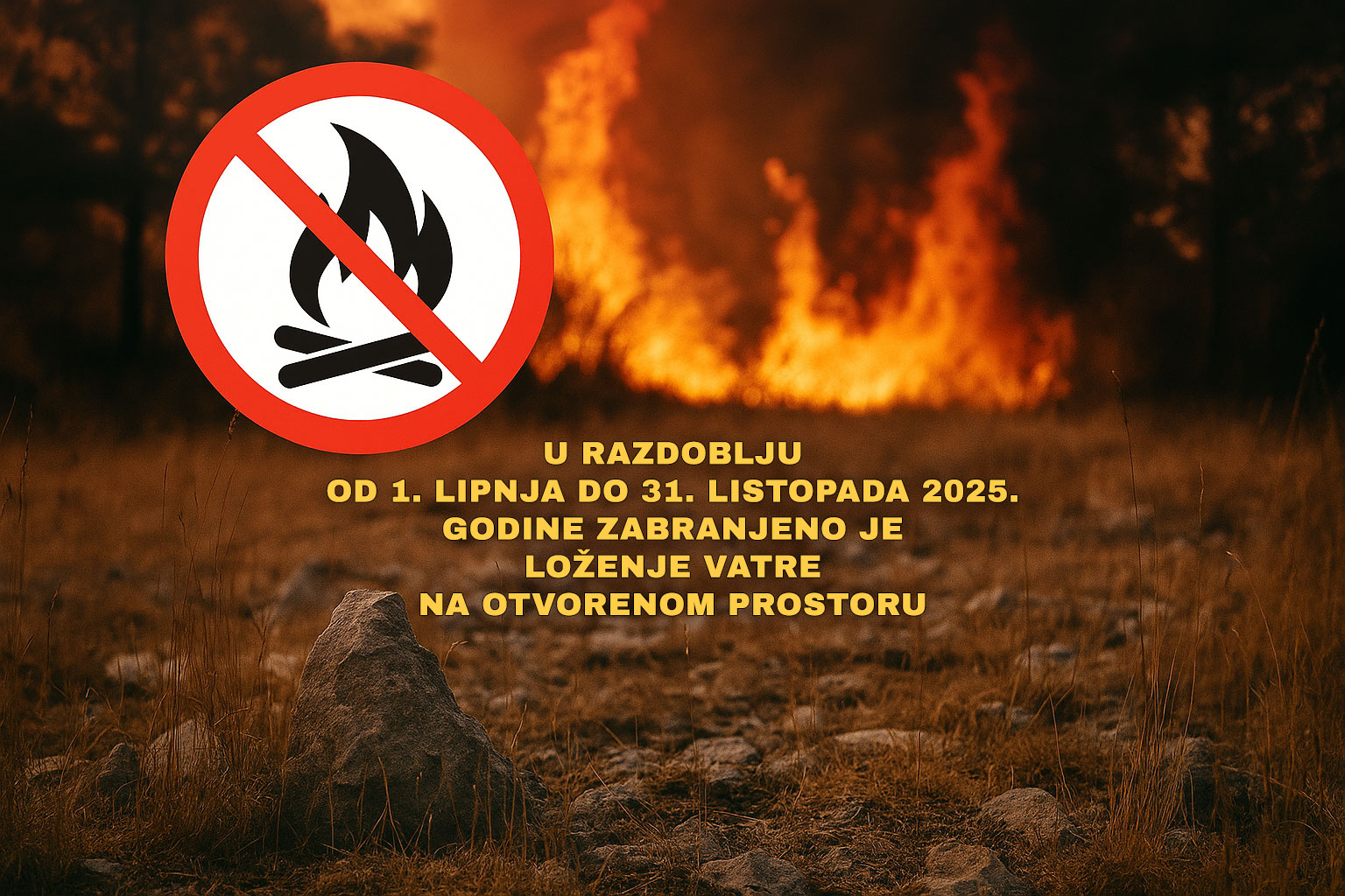 Zabrana loženja vatre na otvorenom prostoru u Istri od 1. lipnja do 31. listopada